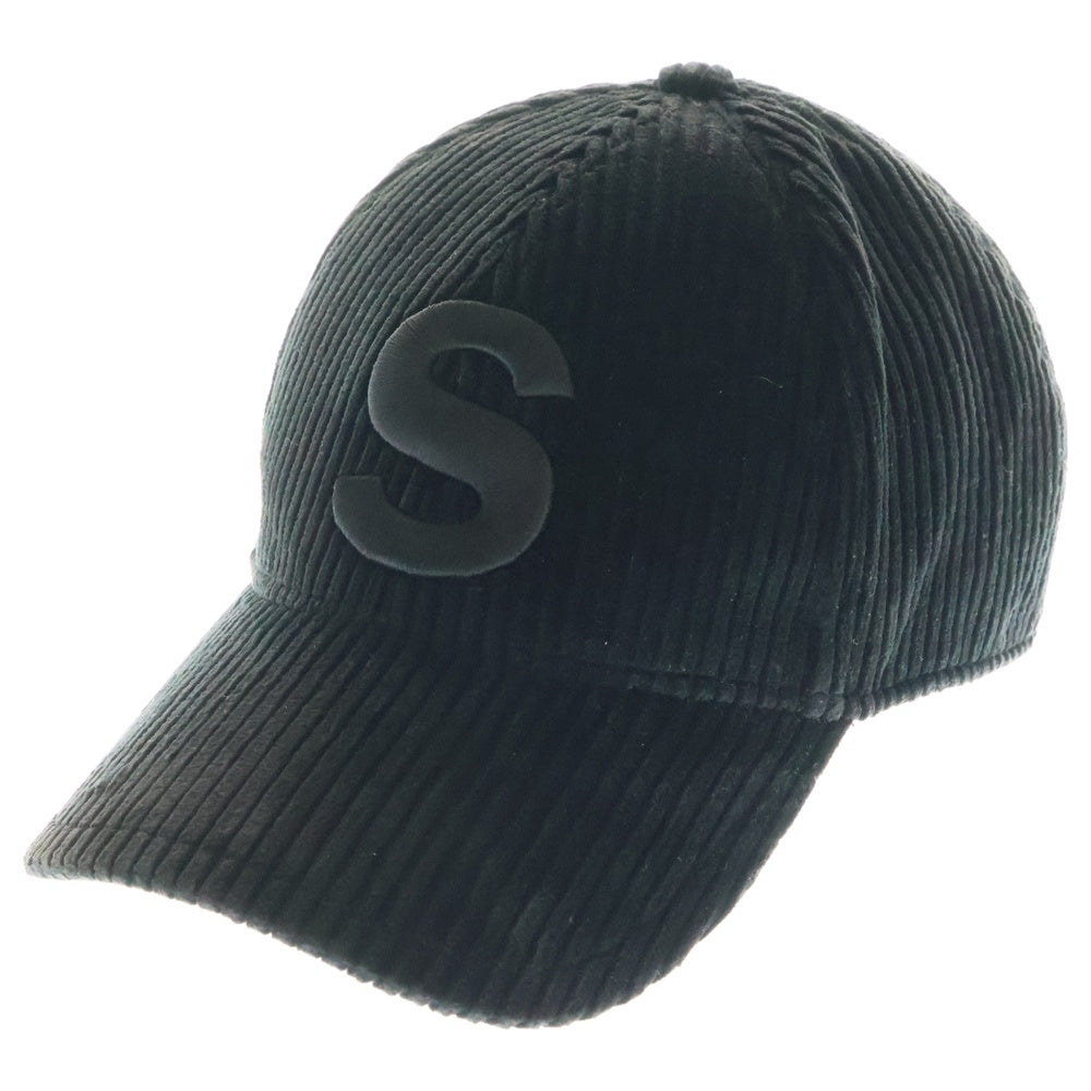 Sacai(サカイ) AW24 Corduroy Cap ロゴ刺繍 コーデュロイキャップ 帽子 ブラック 24-0840S