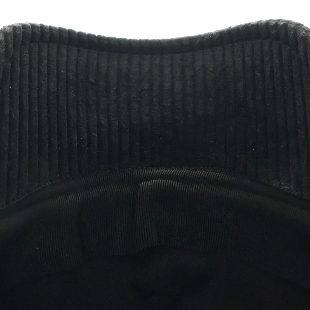 Sacai(サカイ) AW24 Corduroy Cap ロゴ刺繍 コーデュロイキャップ 帽子 ブラック 24-0840S