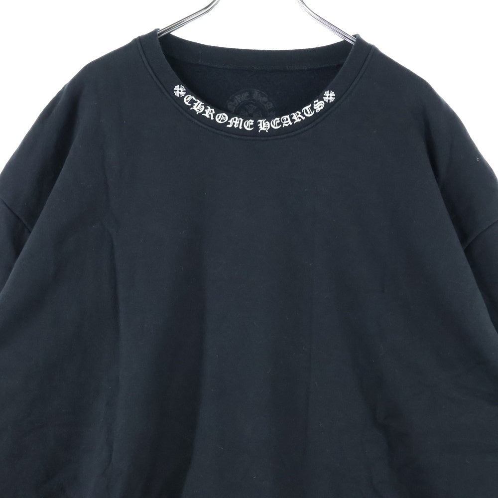 CHROME HEARTS(クロムハーツ) SWTSHRT PLVRスウェット ネックロゴプリント スウェットトレーナー ブラック