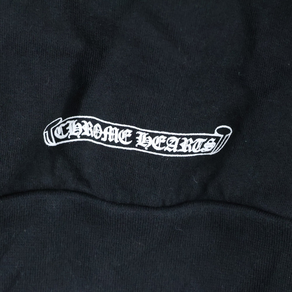 CHROME HEARTS(クロムハーツ) SWTSHRT PLVRスウェット ネックロゴプリント スウェットトレーナー ブラック