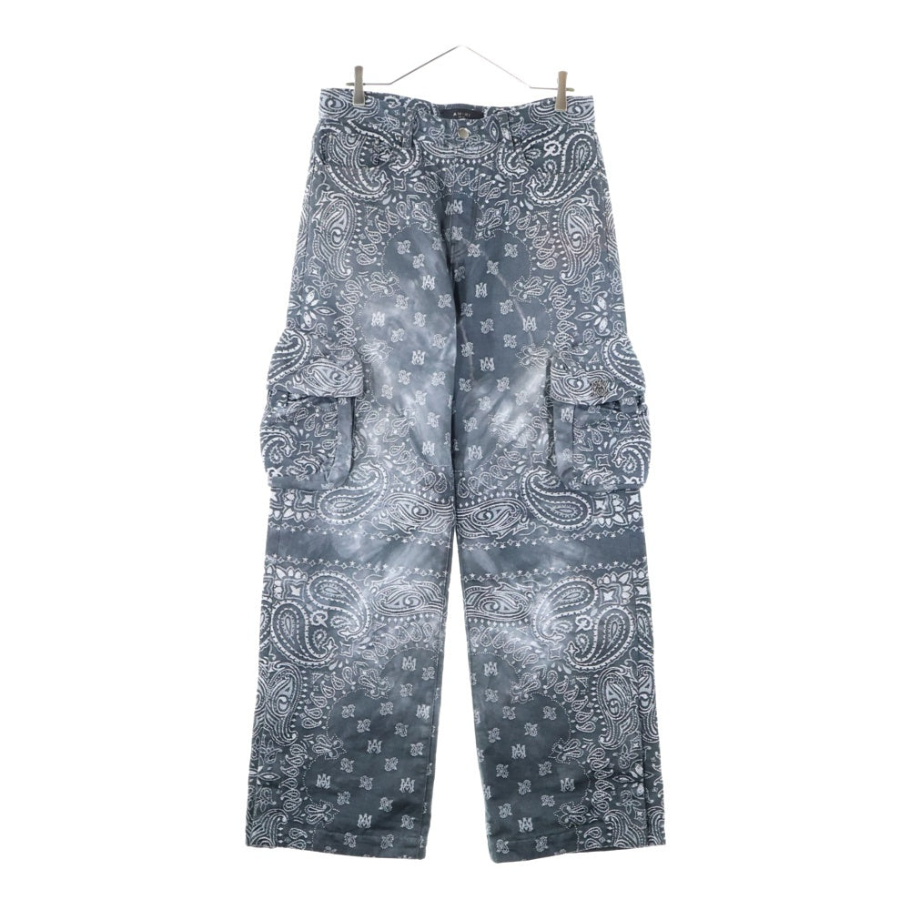 AMIRI(アミリ) Paisley Paint Print Cargo Pants ペイズリー ペイント プリント カーゴ パンツ グレー