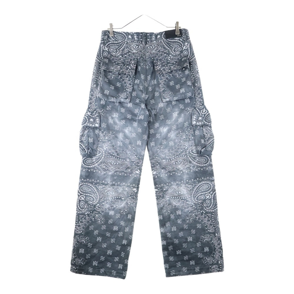 AMIRI(アミリ) Paisley Paint Print Cargo Pants ペイズリー ペイント プリント カーゴ パンツ グレー