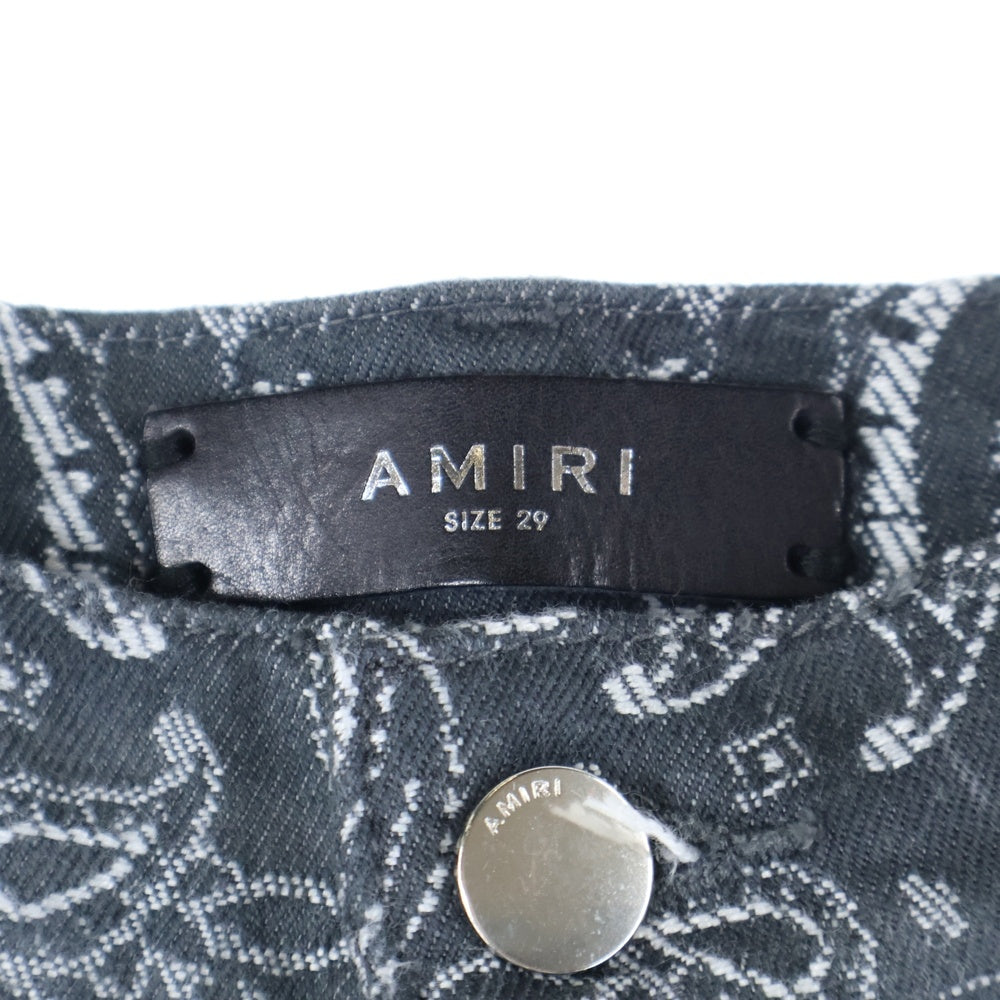 AMIRI(アミリ) Paisley Paint Print Cargo Pants ペイズリー ペイント プリント カーゴ パンツ グレー