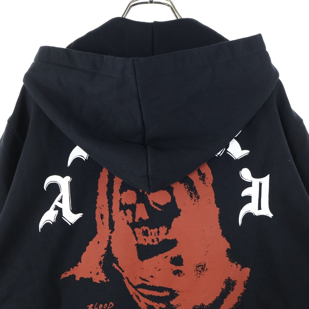 AMIRI(アミリ) × Wes Lang Solar Kings Zip Hoodie バックプリント ジップアップ パーカー ブラック