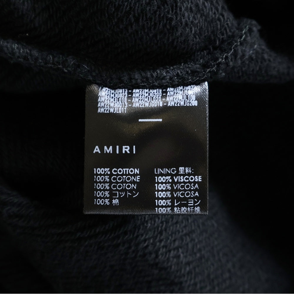 AMIRI(アミリ) × Wes Lang Solar Kings Zip Hoodie バックプリント ジップアップ パーカー ブラック