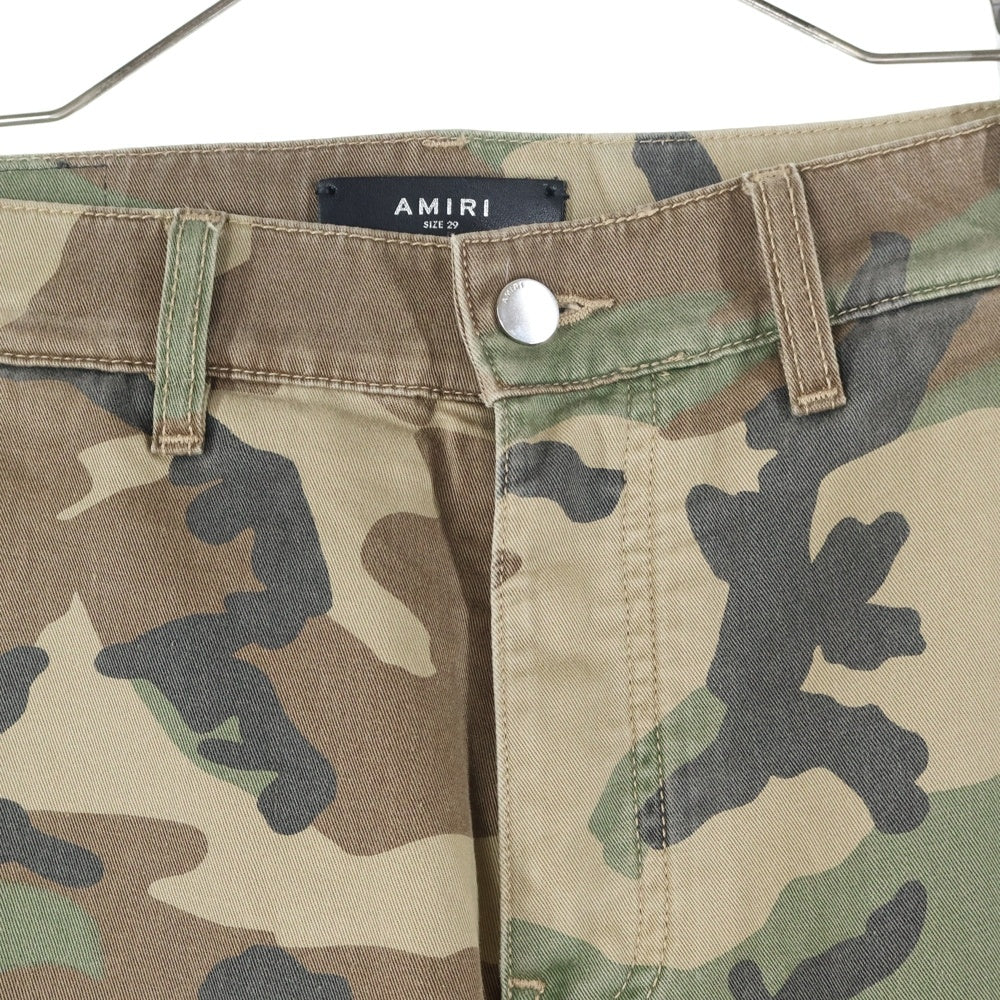 AMIRI(アミリ) UTILITY STRAIGHT PANTS カモ柄 ユーティリティ ストレート カーゴパンツ カーキ