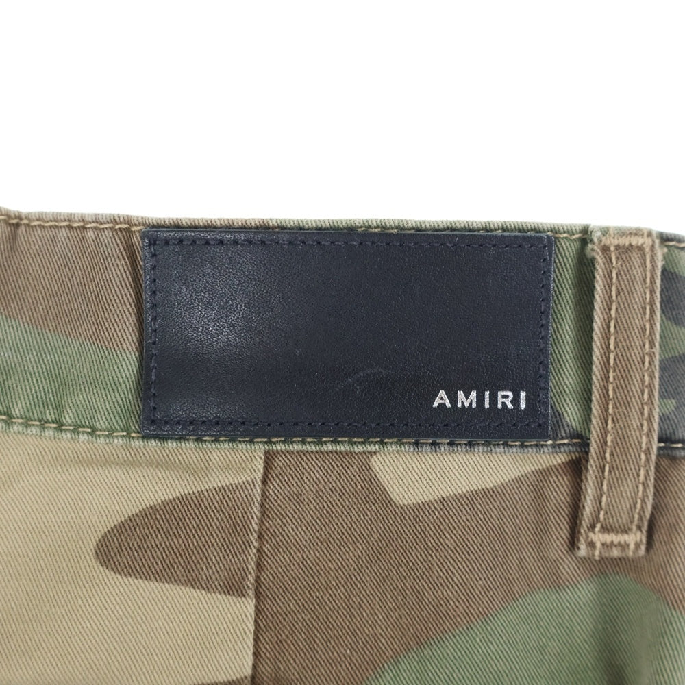AMIRI(アミリ) UTILITY STRAIGHT PANTS カモ柄 ユーティリティ ストレート カーゴパンツ カーキ