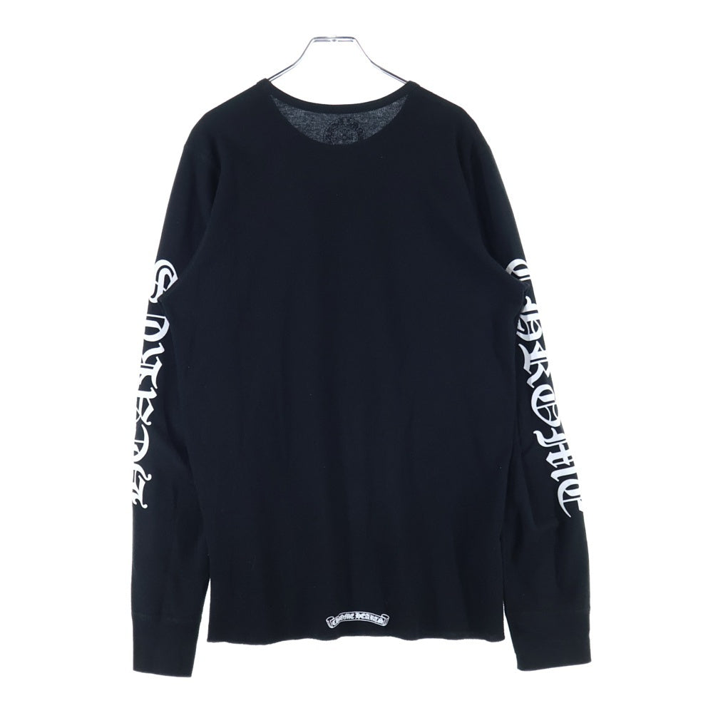 CHROME HEARTS(クロムハーツ) Thermal L S アームロゴプリント サーマル長袖カットソー ロンT ブラック