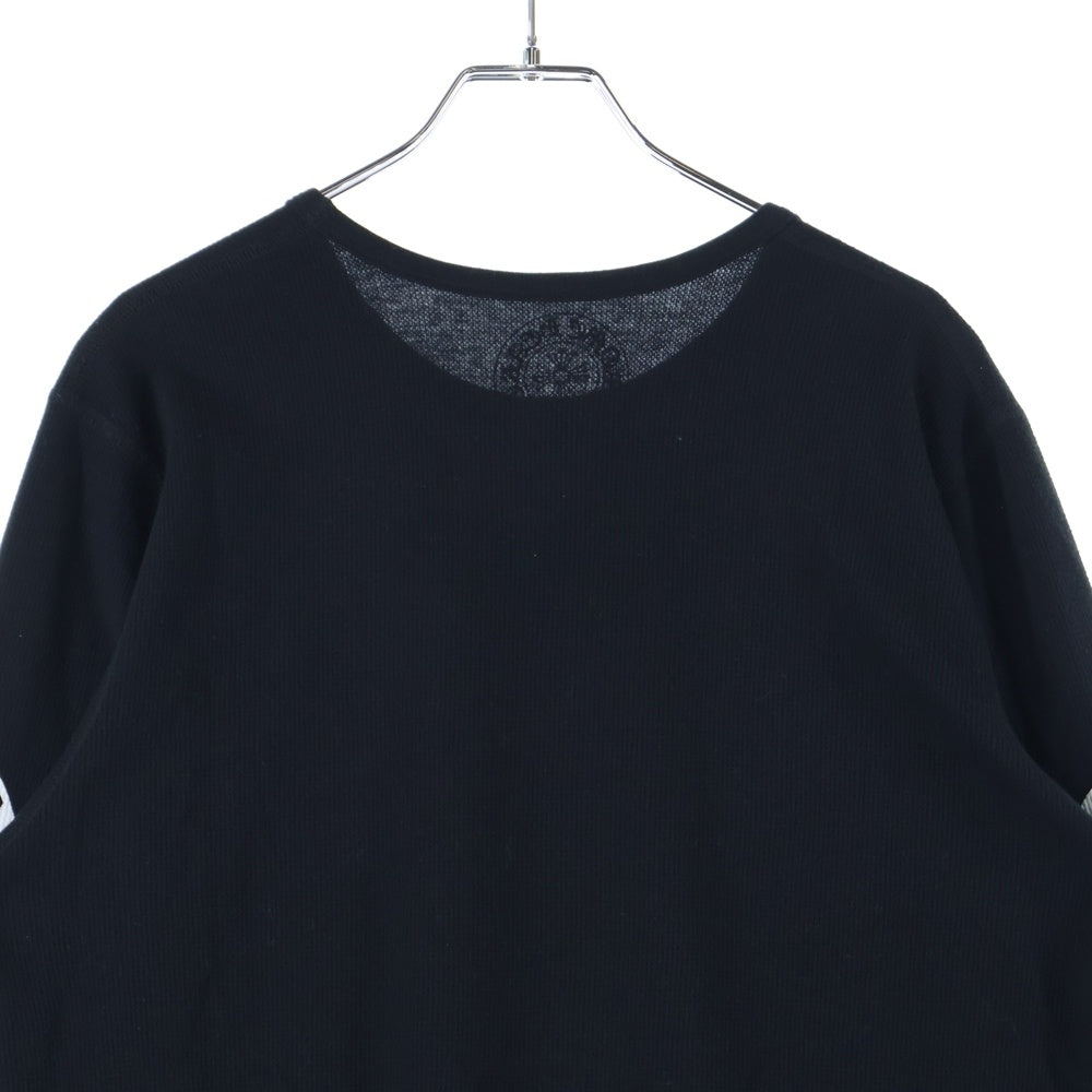 CHROME HEARTS(クロムハーツ) Thermal L S アームロゴプリント サーマル長袖カットソー ロンT ブラック
