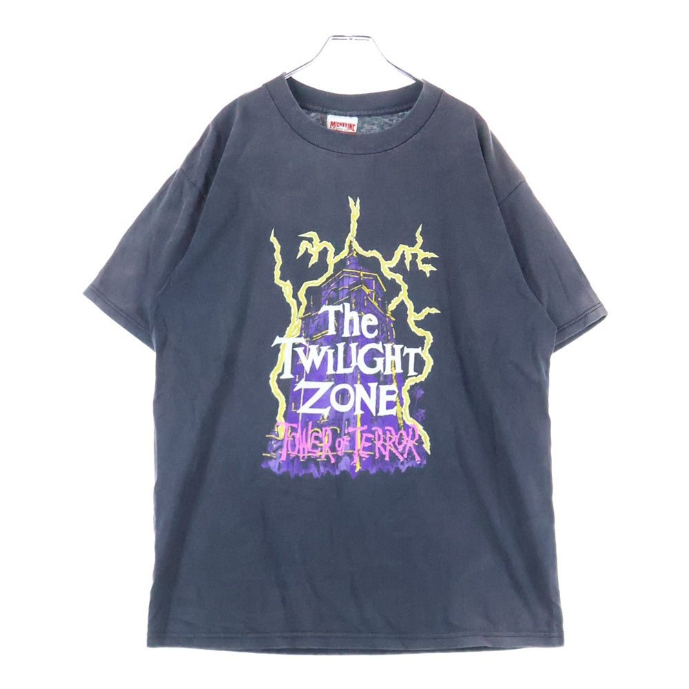 VINTAGE(ヴィンテージ) DISNEY THE TWILIGHT ZONE TOWER OF TERROR ディズニー タワーオブテラー 半袖Tシャツ ブラック