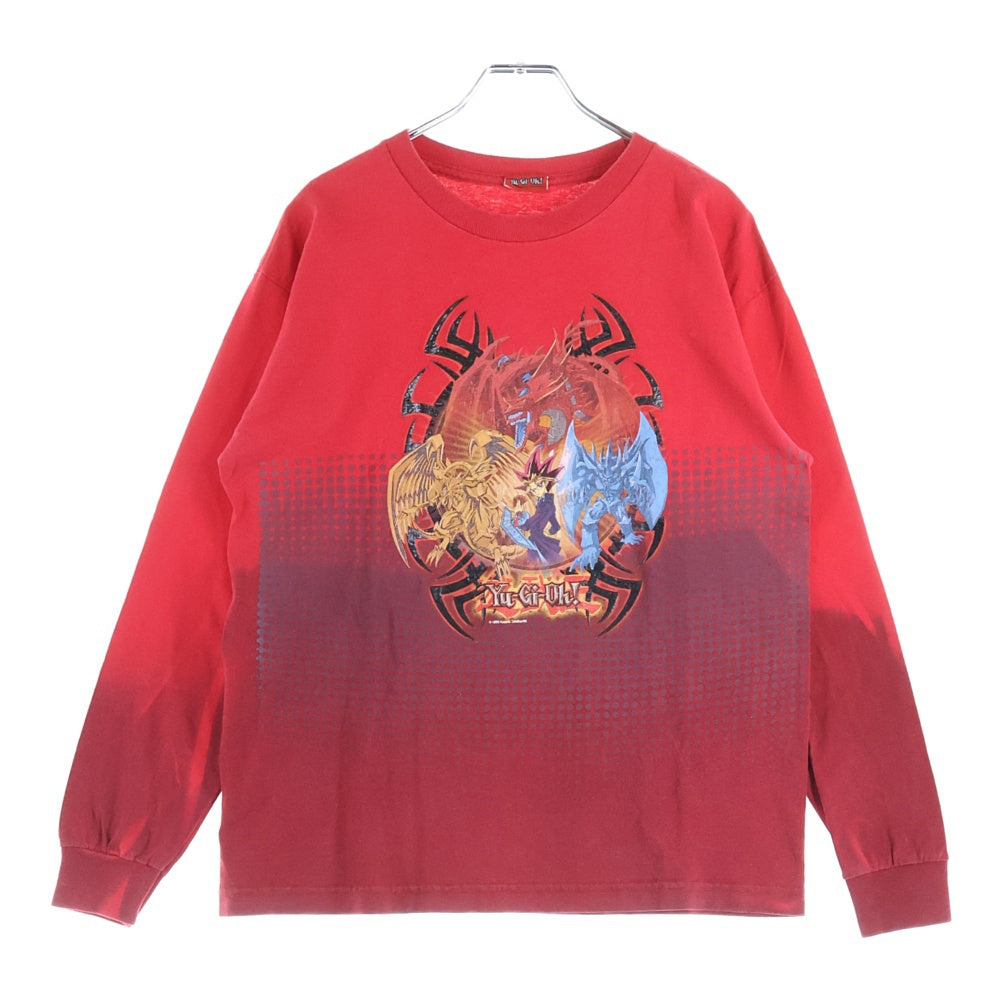 VINTAGE(ヴィンテージ) 90S 遊戯王 YU-GI-OH 1996 フロントキャラクタープリント 長袖Tシャツカットソー レッド