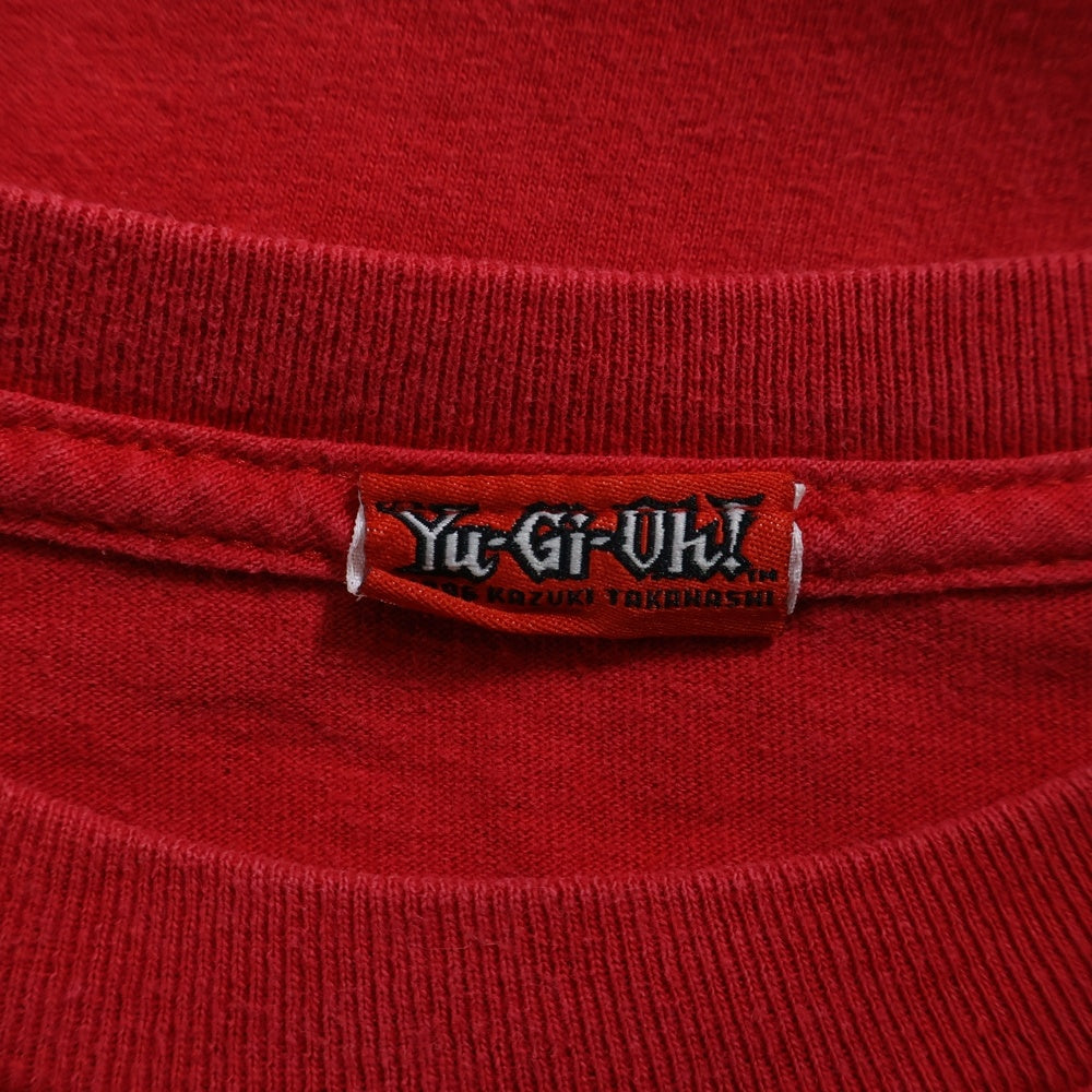 VINTAGE(ヴィンテージ) 90S 遊戯王 YU-GI-OH 1996 フロントキャラクタープリント 長袖Tシャツカットソー レッド