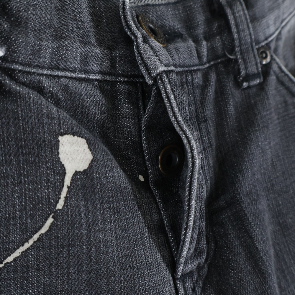 HYSTERIC GLAMOUR(ヒステリックグラマー) ダメージ ペンキ加工 スキニーデニム 3AP-3713 ブラック