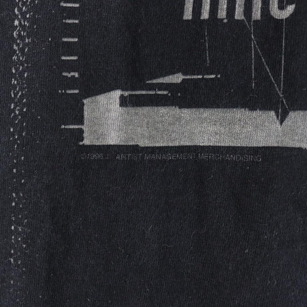 VINTAGE(ヴィンテージ) 90S NINE INCH NAILS NOTHING BOX LOGO ナインインチネイルズ プリント 半袖Tシャツ ブラック