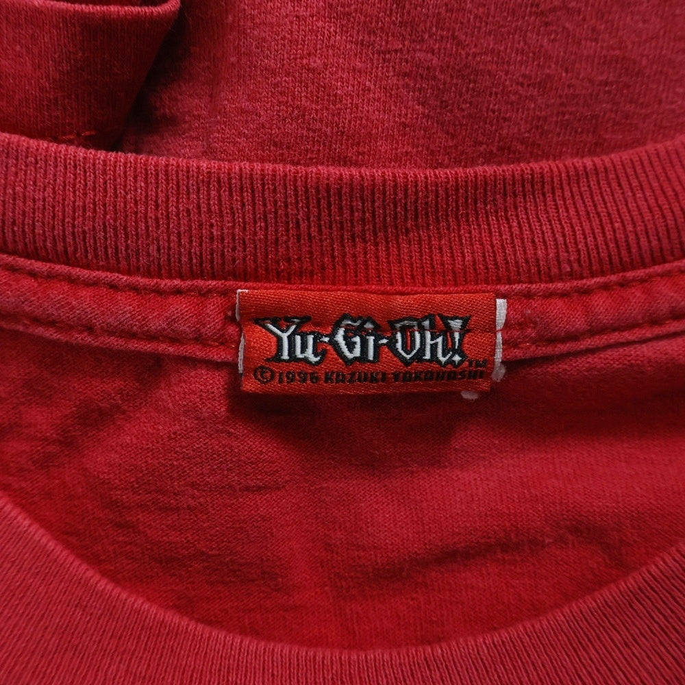VINTAGE(ヴィンテージ) 90S 遊戯王 YU-GI-OH 1996 ブラック・マジシャン プリント半袖Tシャツカットソー レッド