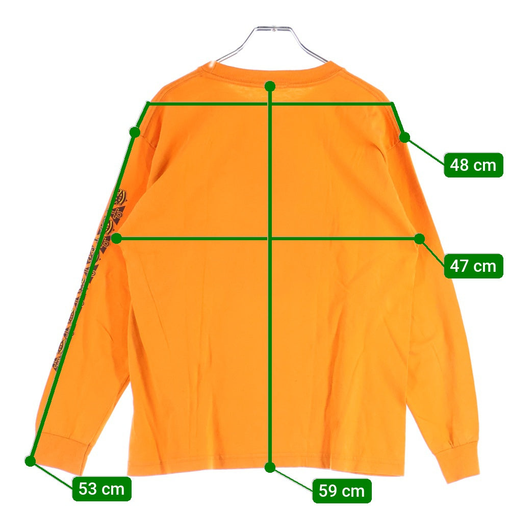 VINTAGE(ヴィンテージ) 90S 遊戯王 YU-GI-OH 1996 三幻神 プリント長袖Tシャツカットソー オレンジ