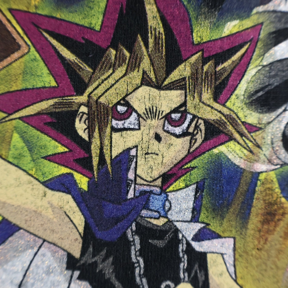 VINTAGE(ヴィンテージ) 90S 遊戯王 YU-GI-OH 1996 フロント武藤遊戯 袖ロゴプリント長袖Tシャツカットソー ブラック