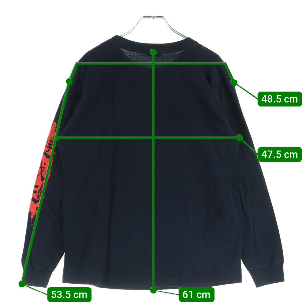 VINTAGE(ヴィンテージ) 90S 遊戯王 YU-GI-OH 1996 フロント武藤遊戯 袖ロゴプリント長袖Tシャツカットソー ブラック