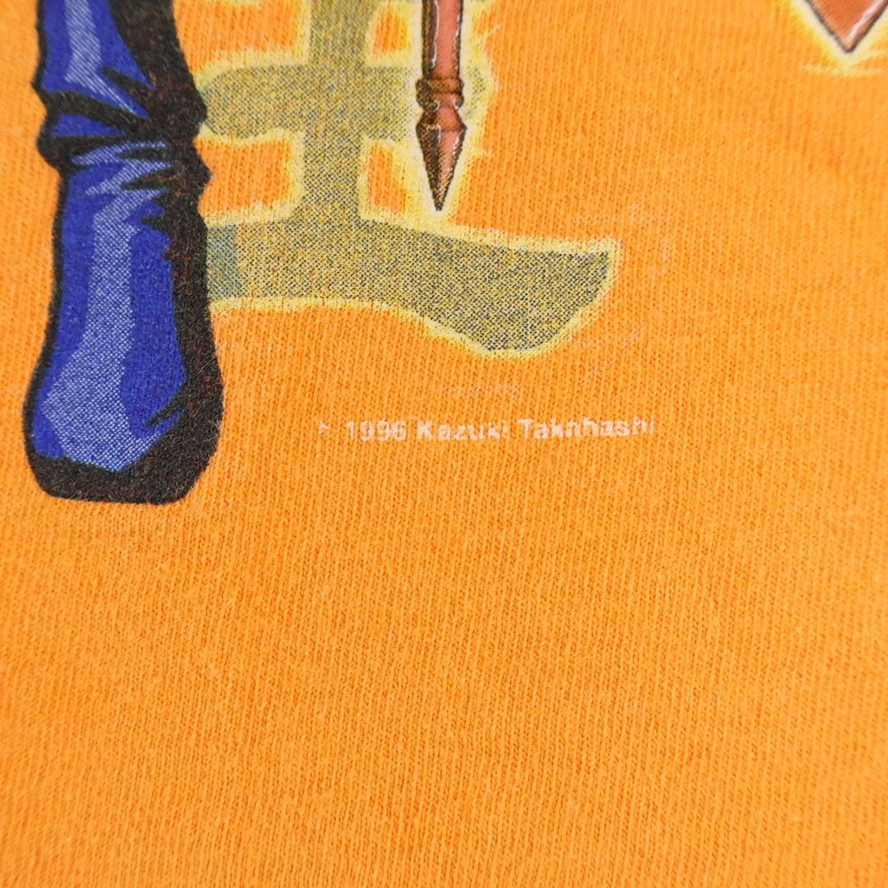 VINTAGE(ヴィンテージ) 90S 遊戯王 YU-GI-OH 1996 IT'S TIME TO DUEL プリント半袖Tシャツカットソー オレンジ