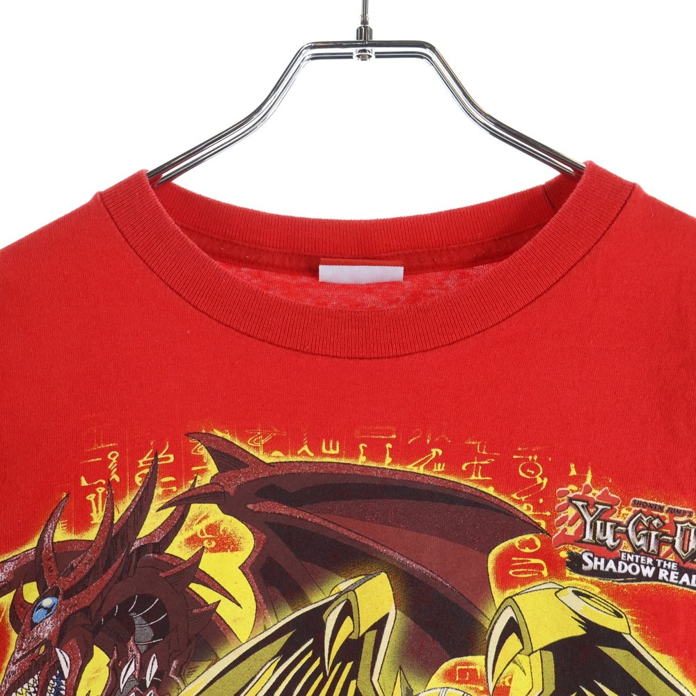 VINTAGE(ヴィンテージ) 90S 遊戯王 YU-GI-OH 1996 LET'S DUEL プリント長袖Tシャツカットソー レッド