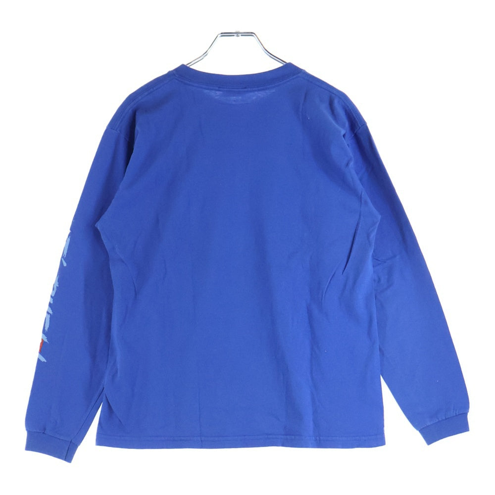 VINTAGE(ヴィンテージ) 90S 遊戯王 YU-GI-OH 1996 武藤遊戯 白龍 黒龍 プリント長袖Tシャツカットソー ブルー