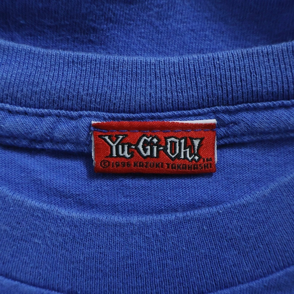 VINTAGE(ヴィンテージ) 90S 遊戯王 YU-GI-OH 1996 武藤遊戯 白龍 黒龍 プリント長袖Tシャツカットソー ブルー