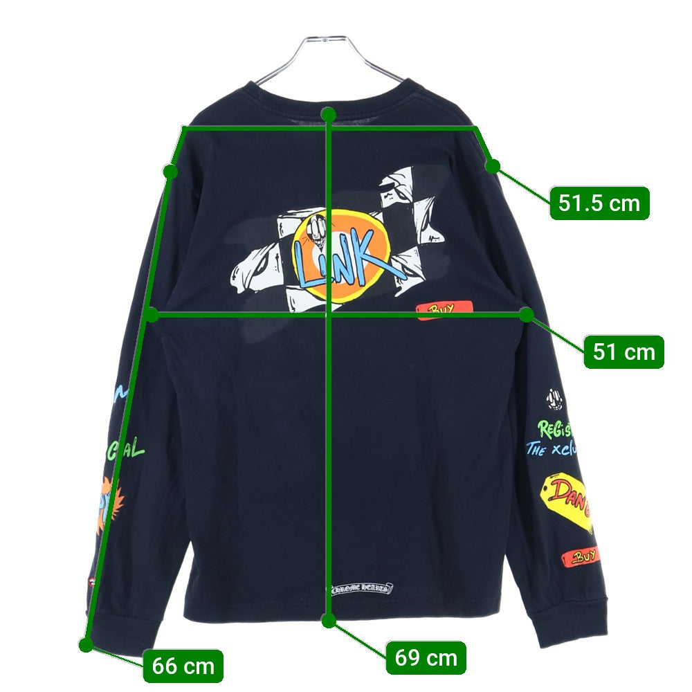 CHROME HEARTS(クロムハーツ) MATTY BOY SEX RECORDS セックスレコード LINK L/S ロングスリーブ 長袖Tシャツ ブラック