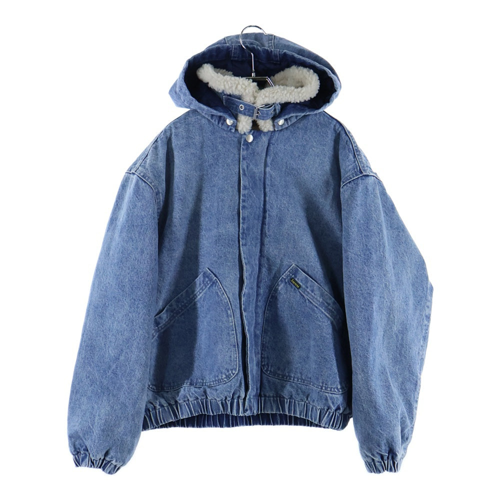 SUPREME(シュプリーム) 24AW Faux Shearling Bomber Jacket デニムボンバージャケット フード付き インディゴ
