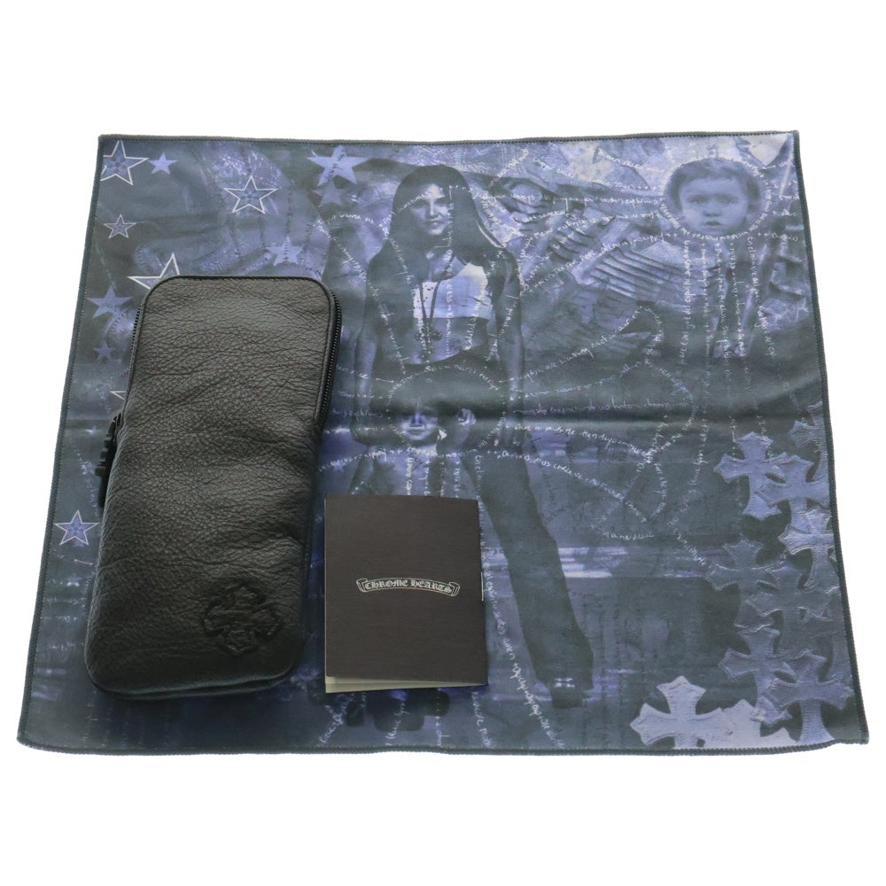 CHROME HEARTS(クロムハーツ) TRYVAGAGAIN CHプラス フレーム ウェリントンサングラス アイウェア 眼鏡 ブラック/シルバー