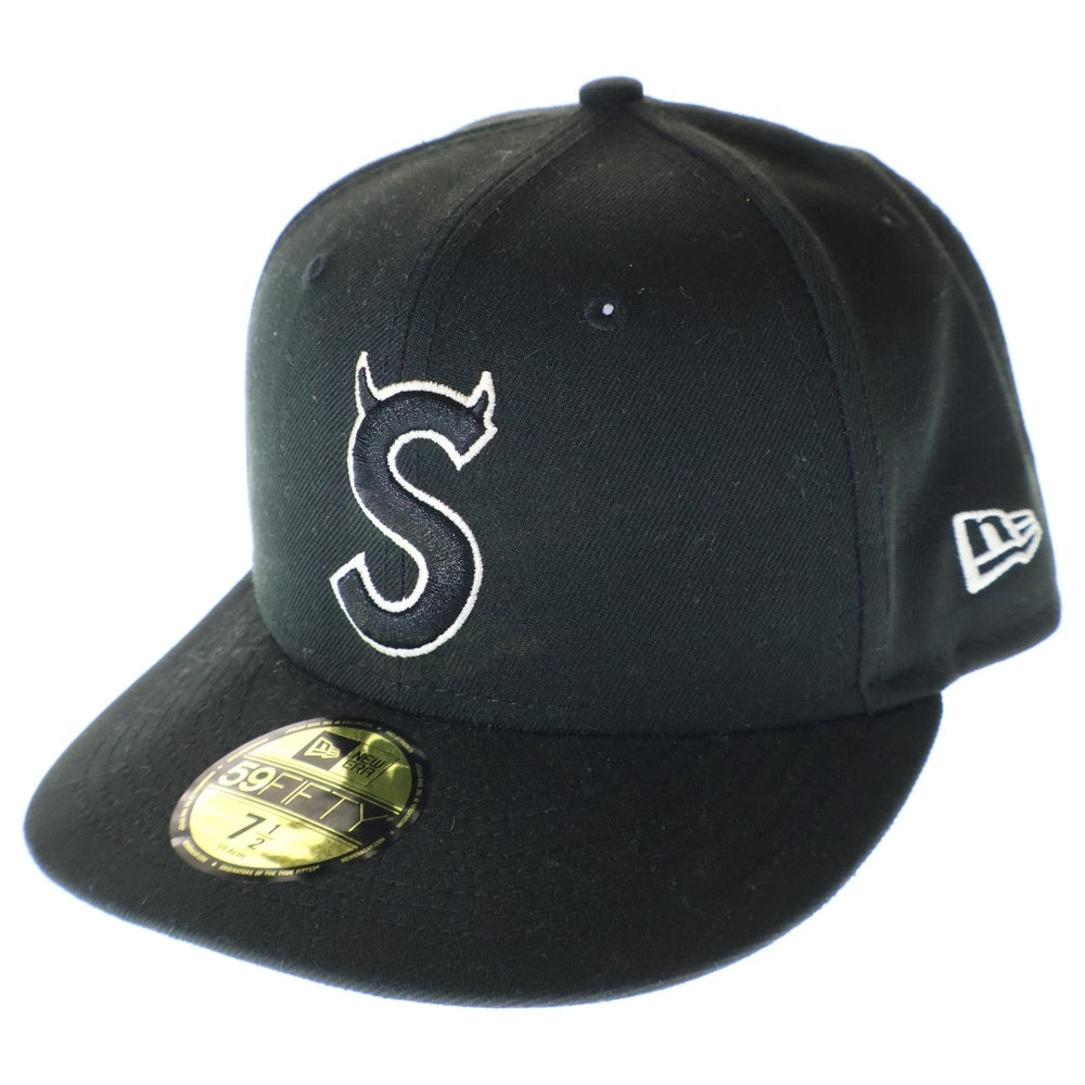 SUPREME(シュプリーム) 22AW ×NEW ERA 59FIFTY S Logo Cap ニューエラ Sロゴ 6パネルキャップ 帽子 ブラック
