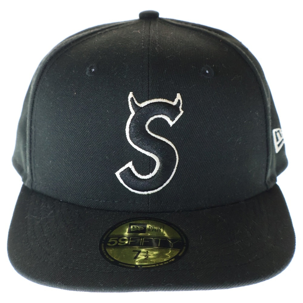 SUPREME(シュプリーム) 22AW ×NEW ERA 59FIFTY S Logo Cap ニューエラ Sロゴ 6パネルキャップ 帽子 ブラック