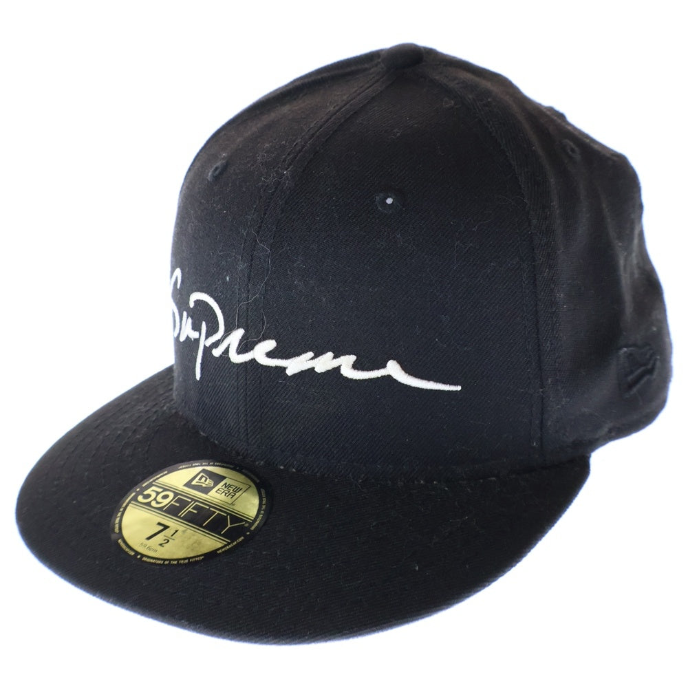 SUPREME(シュプリーム) 18AW ×NEW ERA 59FIFTY Classic Script Cap ニューエラ クラシックスクリプト キャップ ブラック