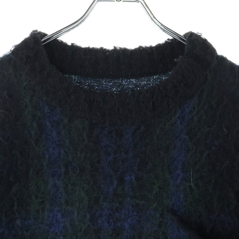 Sacai(サカイ) 24AW Plaid Knit Sweater チェック ウール ニットセーター 24-03449M ネイビー