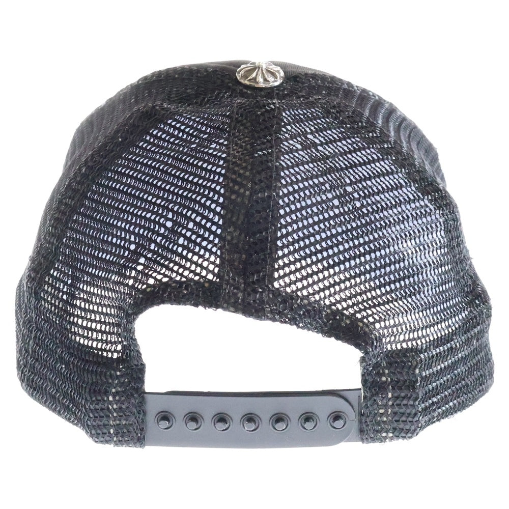 CHROME HEARTS(クロムハーツ) RUCKER CAP トラッカーキャップ CH刺繍パッチクロスボール付メッシュ帽子 ブラック