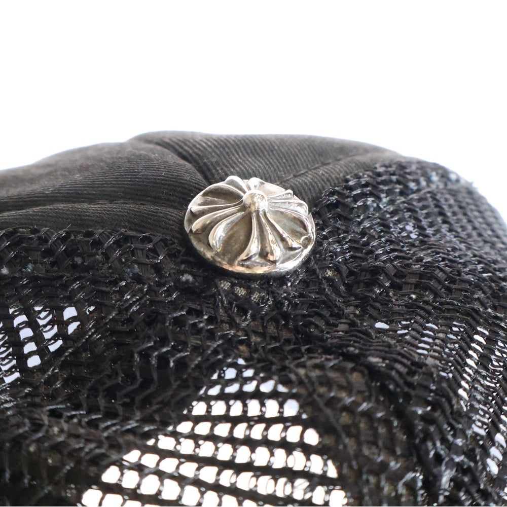 CHROME HEARTS(クロムハーツ) RUCKER CAP トラッカーキャップ CH刺繍パッチクロスボール付メッシュ帽子 ブラック
