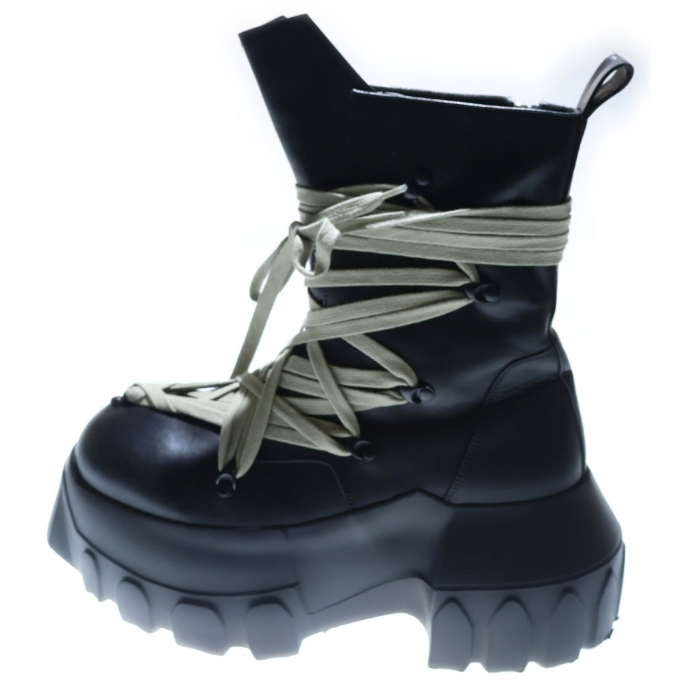 Rick Owens(リックオウエンス) MEGALACED MEGA TRACTOR メガレース メガトラクター 厚底レザーシューズ ブラック RU01E5867