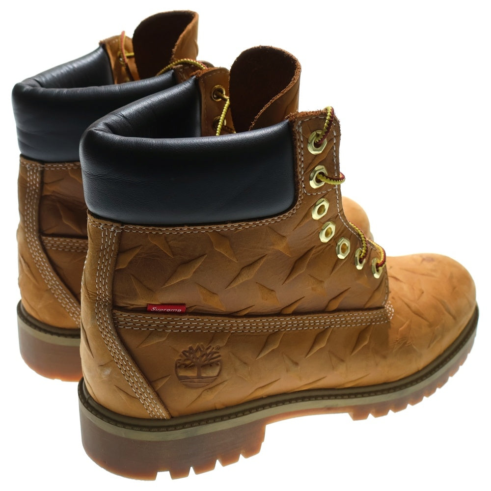SUPREME(シュプリーム) 23AW ×Timberland Diamond Plate 6 Inch Premium Waterproof Boot ダイヤモンドプレート 6インチ プレミアム ハイカットブーツ US8.5/26.5cm TB0A6DD4231
