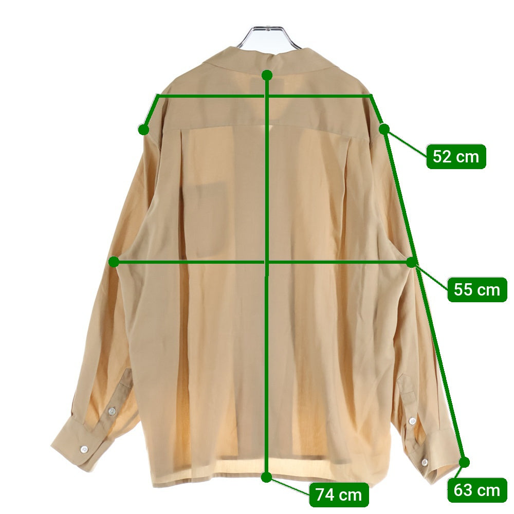 WACKO MARIA(ワコマリア) オープンカラー長袖シャツ ベージュ