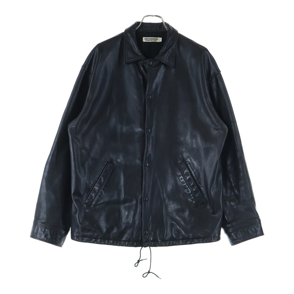 COOTIE PRODUCTIONS(クーティー プロダクションズ) LEATHER COACH JACKET レザーコーチジャケット ブラック