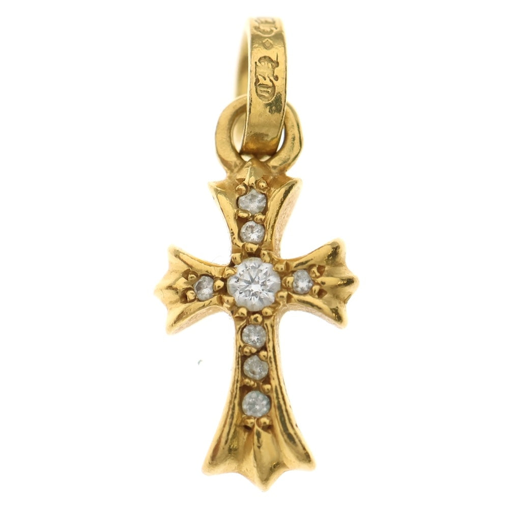 CHROME HEARTS(クロムハーツ) 22K CRS BBYFAT P/DIA ベイビーファットクロス PAVEダイヤ ペンダントトップ ゴールド BCA035