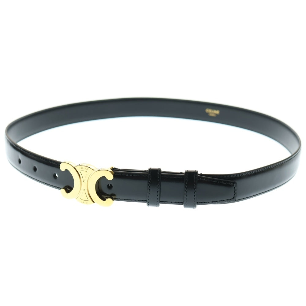 CELINE(セリーヌ) トリオンフバックル レザーベルト F-NE-1295 ブラック/ゴールド