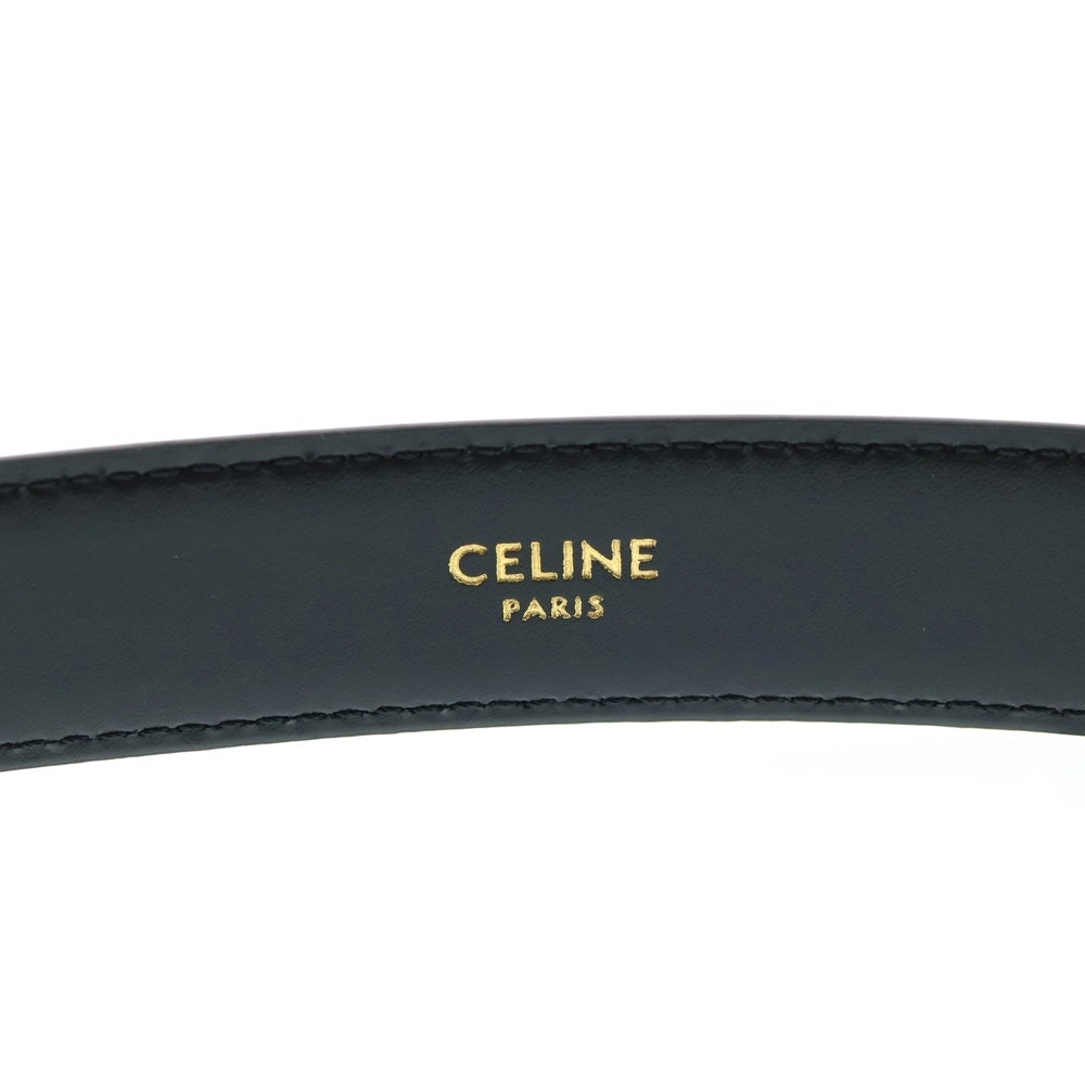 CELINE(セリーヌ) トリオンフバックル レザーベルト F-NE-1295 ブラック/ゴールド