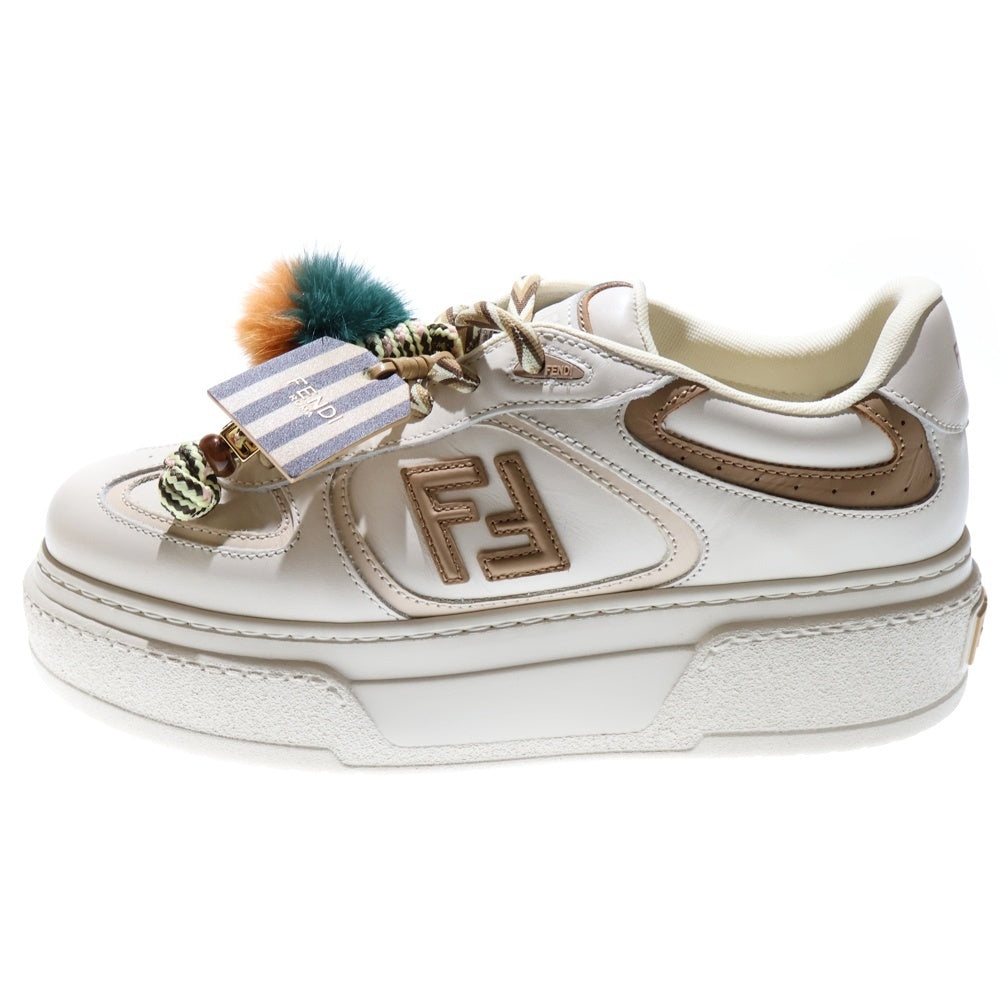 FENDI(フェンディ) 25FW MATCH マッチ 厚底ローカットスニーカー ホワイト/ブラウン US8/25cm 8E8721