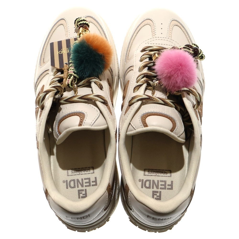 FENDI(フェンディ) 25FW MATCH マッチ 厚底ローカットスニーカー ホワイト/ブラウン US8/25cm 8E8721