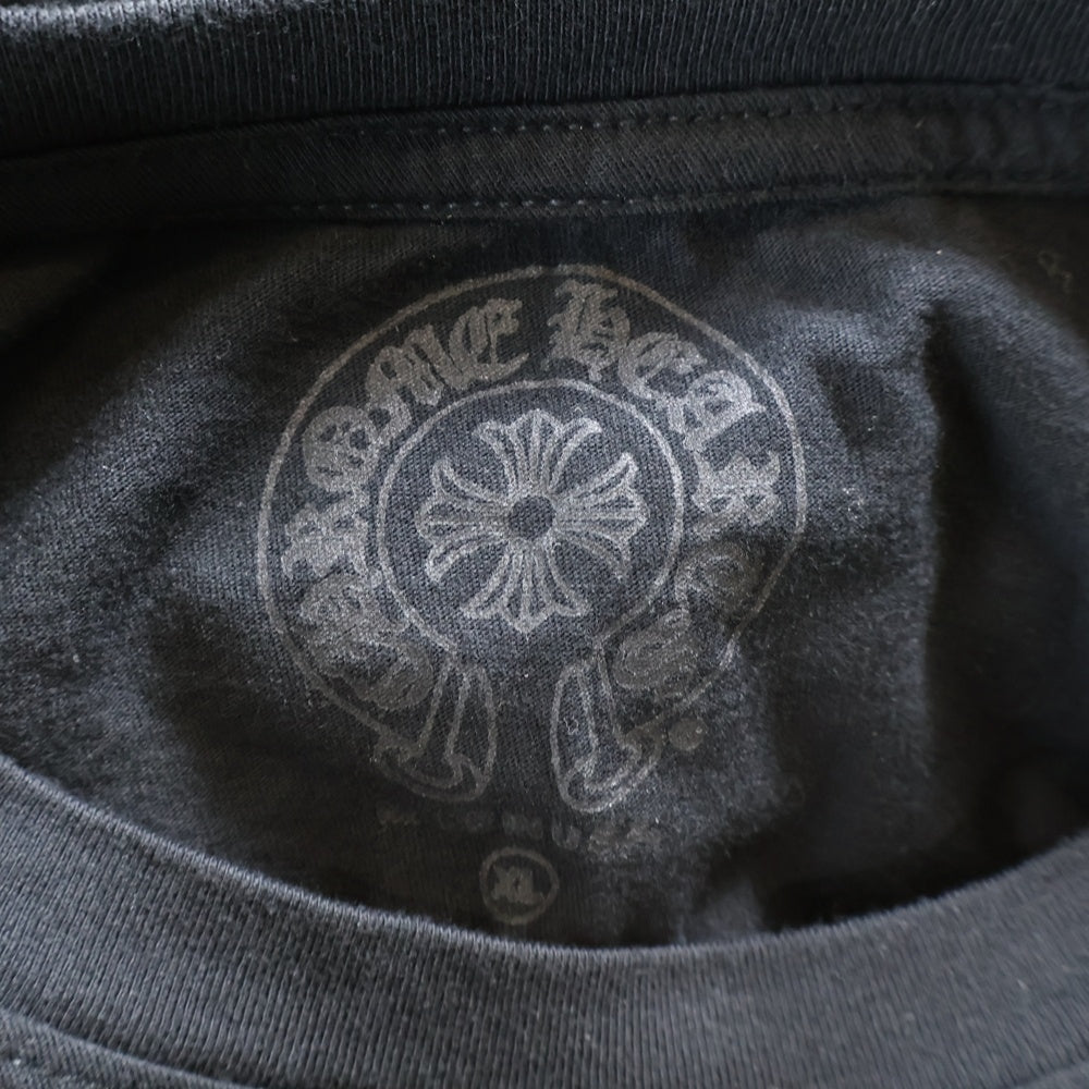 CHROME HEARTS(クロムハーツ) Paris 18 AV. Montaigne L S Tee パリ限定BSフレアプリント 長袖Tシャツ カットソー ロンT ブラック