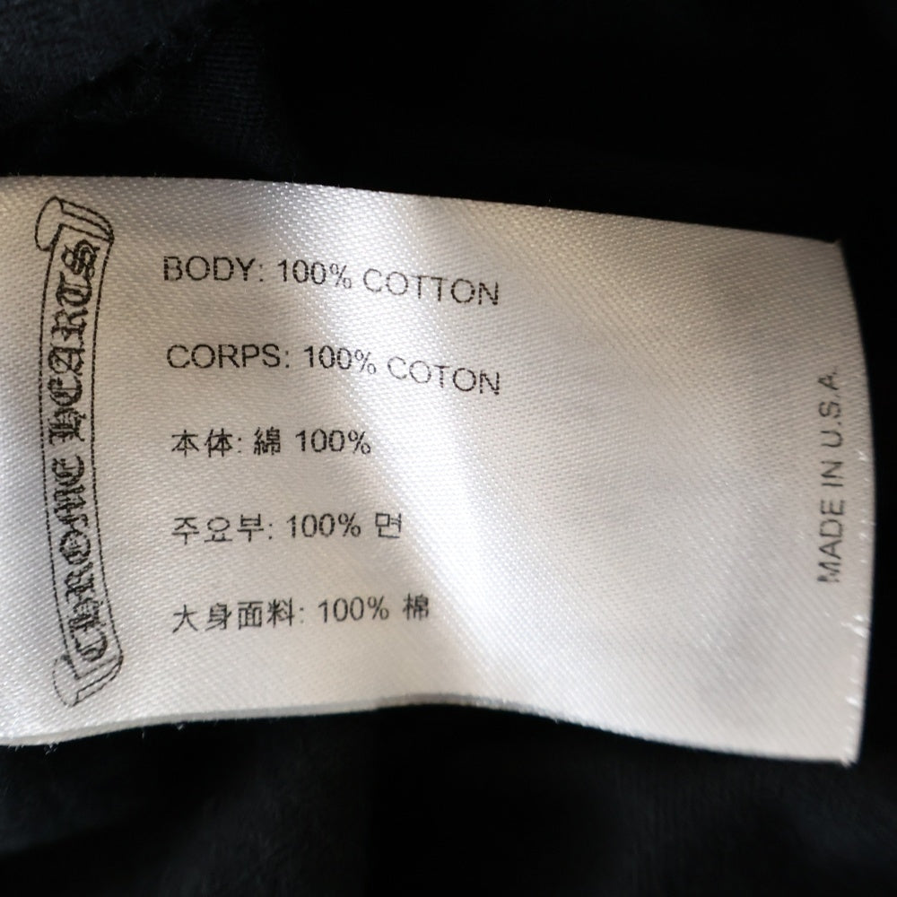 CHROME HEARTS(クロムハーツ) Paris 18 AV. Montaigne L S Tee パリ限定BSフレアプリント 長袖Tシャツ カットソー ロンT ブラック