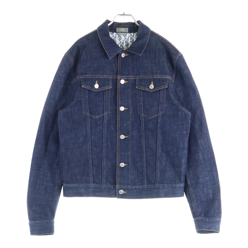 DIOR(ディオール) 20SS 裏地オブリーク トロッター総柄プリント デニムジャケット 013D482B226X インディゴ