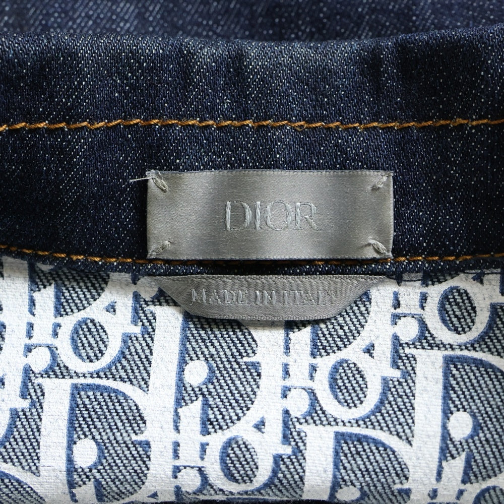DIOR(ディオール) 20SS 裏地オブリーク トロッター総柄プリント デニムジャケット 013D482B226X インディゴ