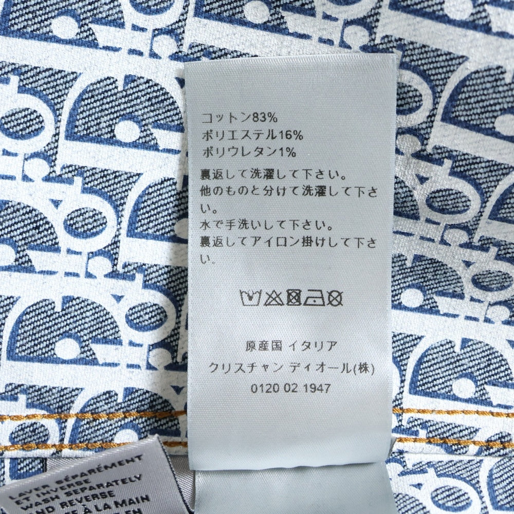 DIOR(ディオール) 20SS 裏地オブリーク トロッター総柄プリント デニムジャケット 013D482B226X インディゴ
