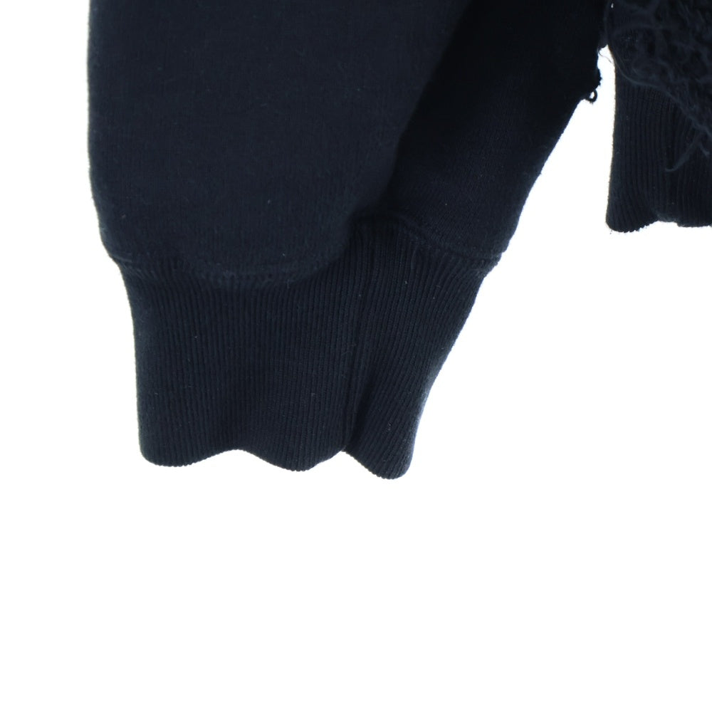 JUN / NAKAYAMA(ジュンナカヤマ) 23AW デストロイ加工クルーネックスウェットトレーナー JN-FW23-C001 ブラック